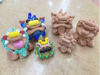 シーサー作家のシーサーをお手本に!