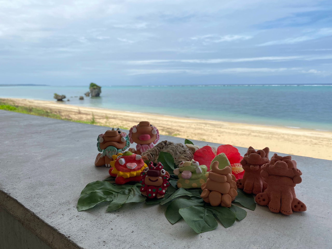 漆喰シーサー絵付けは琉球窯で決まり!!