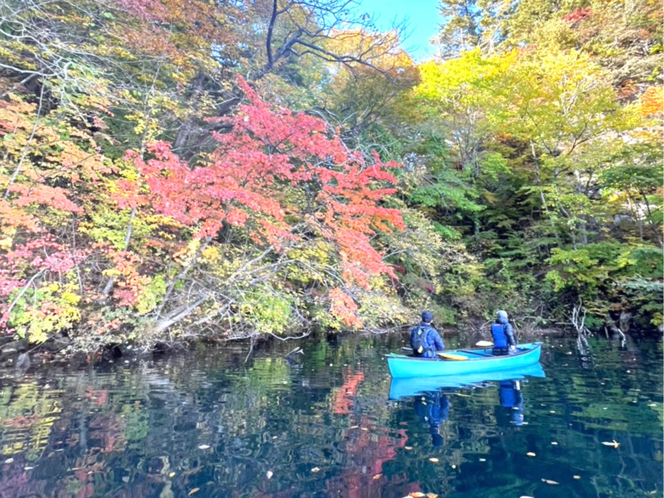 秋、凛とした空気の中、紅葉狩りを楽しむ。