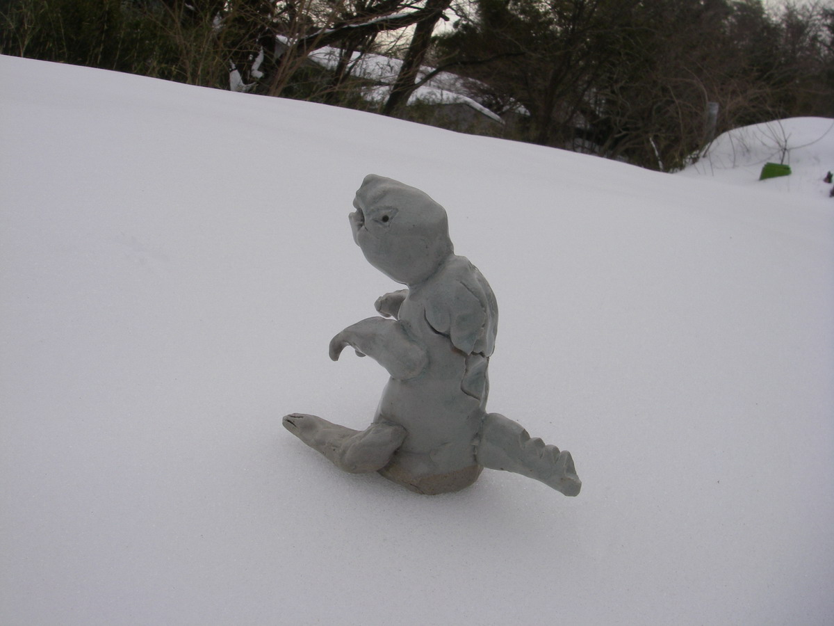 かいじゅうが完成♪大迫力!