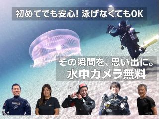 初めてでも安心!泳げなくてもOK。水中カメラ無料で、その瞬間を思い出に残せる体験ダイビング。