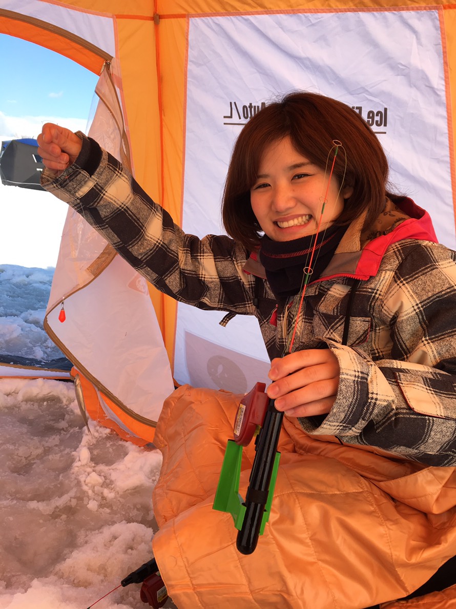 釣れた〜♪笑顔がこぼれます。