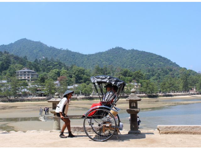 人力車から眺める海は格別です。