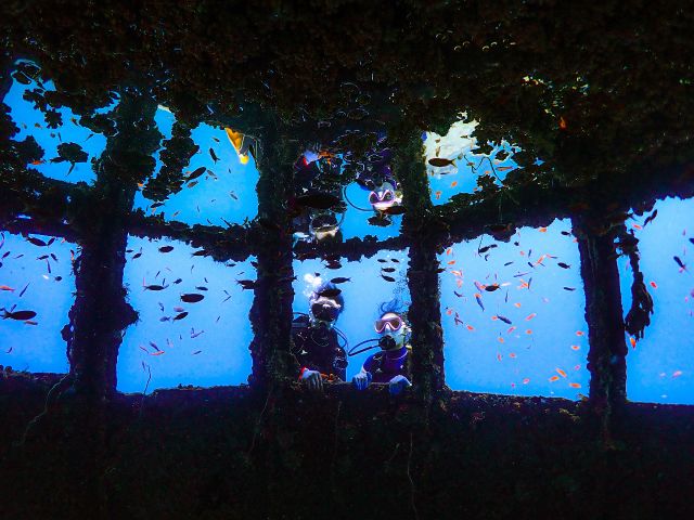 沈船ポイントもあります