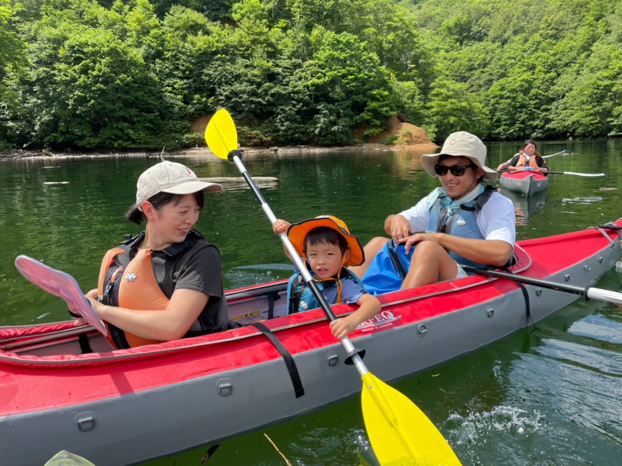 幼児のお子様は3人乗りもできます