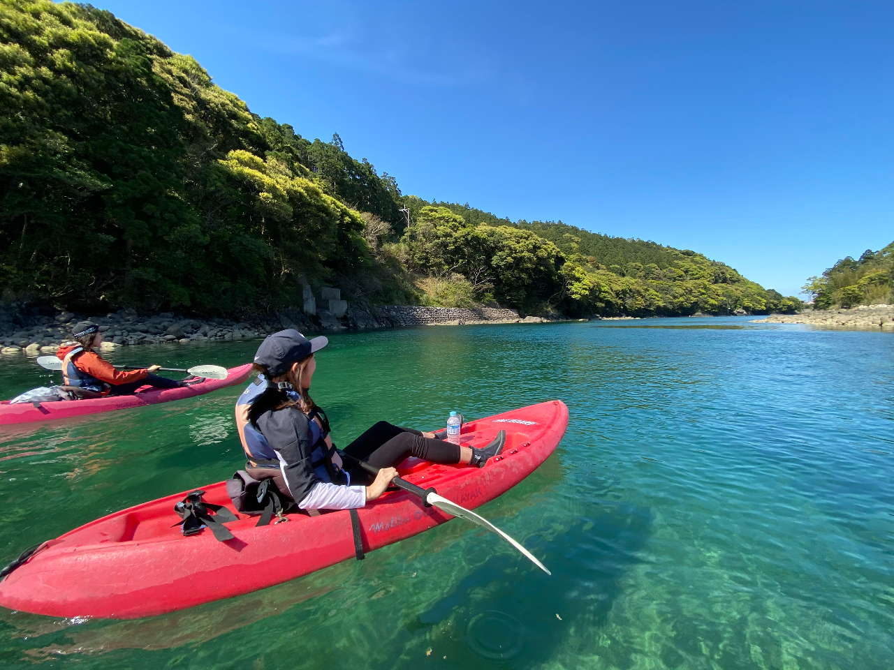 屋久島 宮之浦川の透明度は抜群です