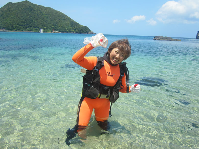 透明度抜群の屋久島の海でダイビング体験