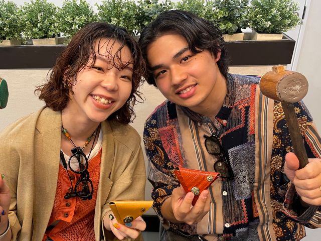 大きなデザイン釦を選べる可愛いコインケースてす