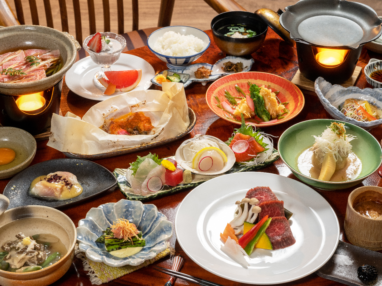 会津喜多方の地産地消旬当館自慢の創作和食膳が楽しめるプラン♪