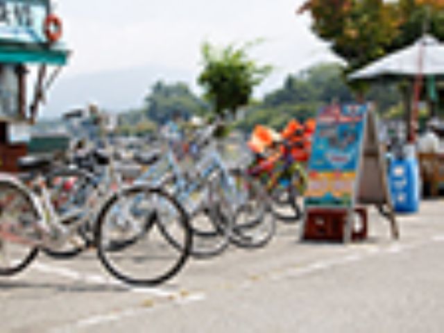 じゃらん限定無料特典 レンタサイクルで山中湖一周♪