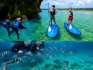 SUP&青の洞窟シュノーケリングツアーで沖縄の海を遊び尽くそう!