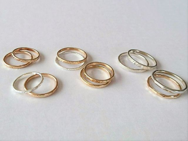 K14GF・シルバー・テクスチャーの組み合わせは自由。お好みの2本を制作いただけます。