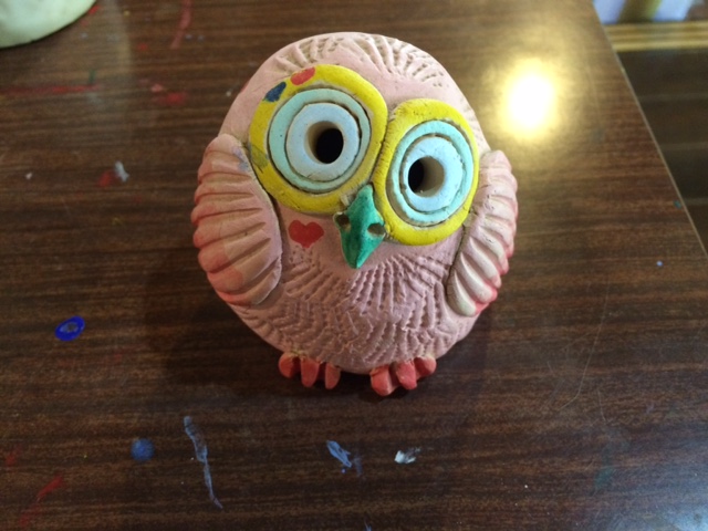 PMプラン】お土産やインテリアに♪素焼きふくろうの色付け体験/土