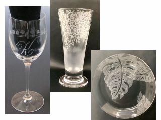 選べるガラス工芸体験 サンドブラスト又はグラスリッツエン