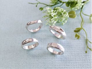 一番人気のシンプルリング/アートクレイシルバーをひも状にして作るリング