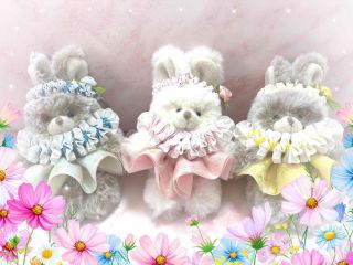 可愛いうさぎちゃんにドレスを着せてあげましょう♪