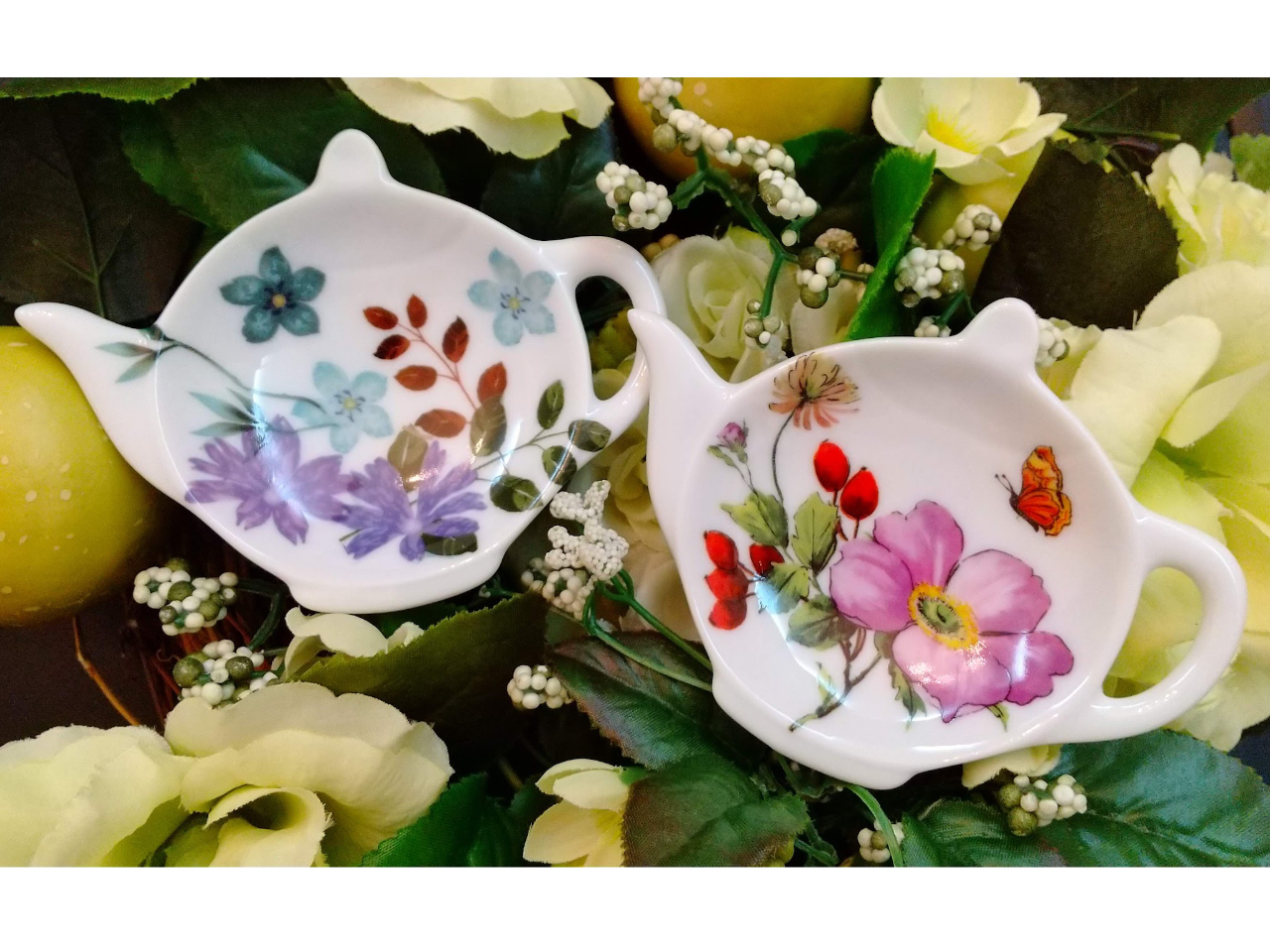 可愛いティーバッグプレートを2枚作っていただきます。