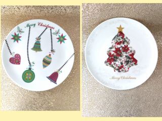 20センチのラウンドタイプのクリスマスプレート