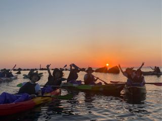 綺麗に染まった夕日を眺めながら、のんびりリラックスタイム。