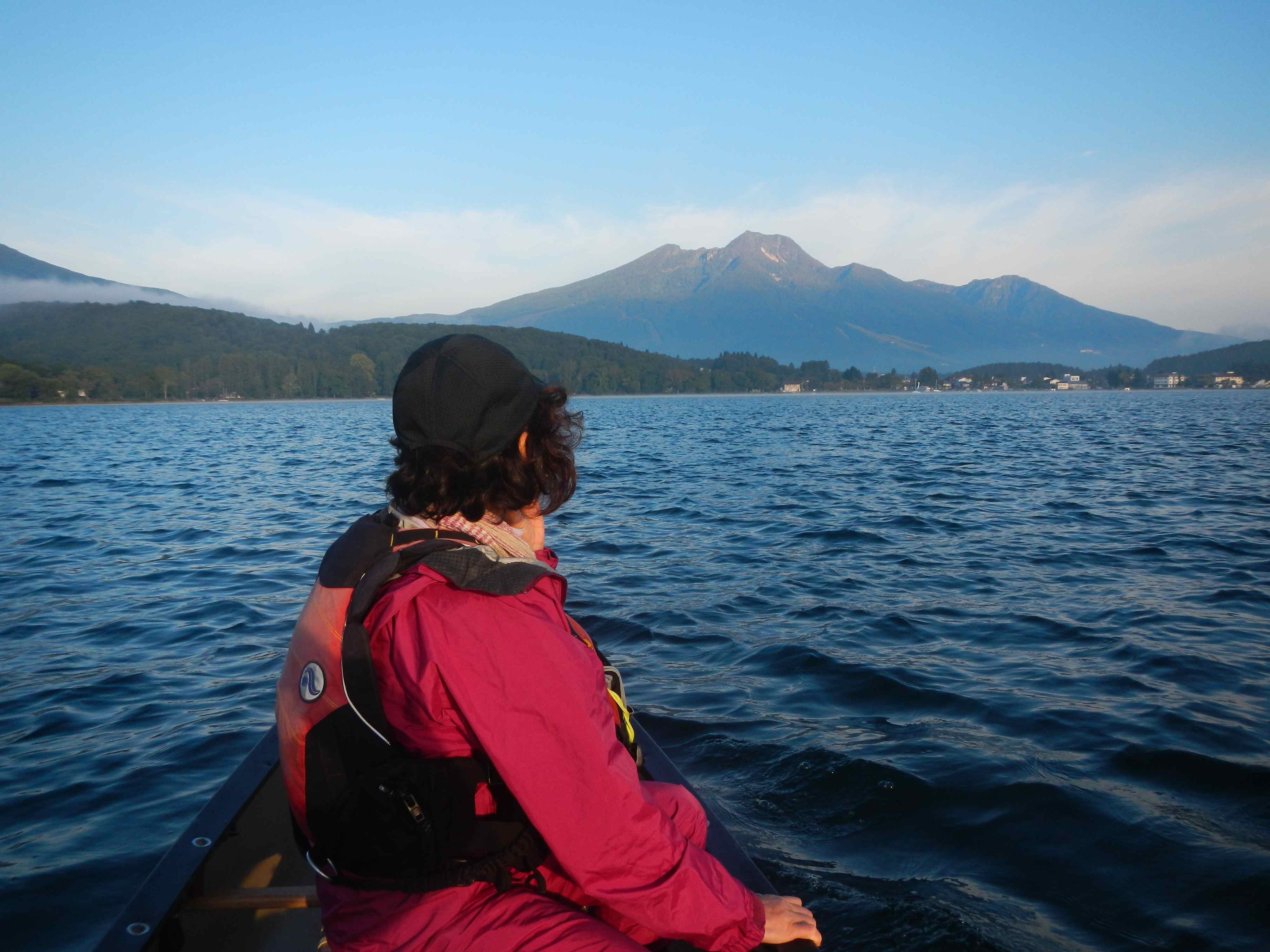 朝日があたる妙高山