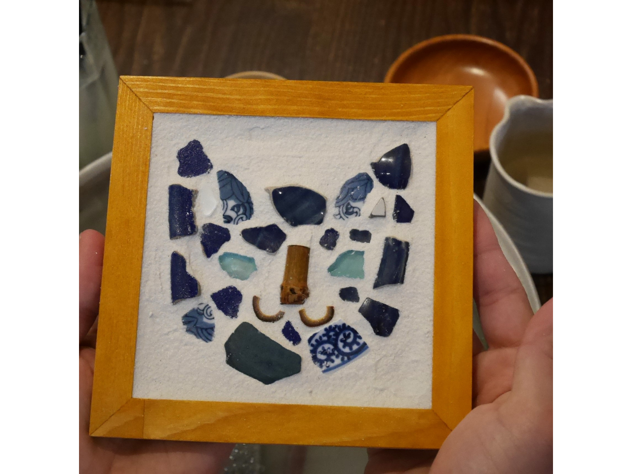 唐津×陶芸】陶片を使った猫の顔 ニャン相 作り体験 ☆当日お持ち帰り