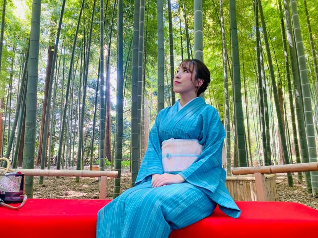 偕楽園竹林にて