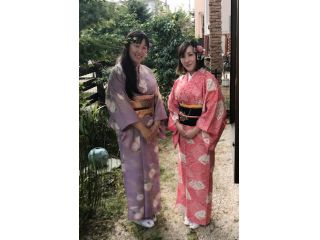 お友達と二人でお庭で撮影