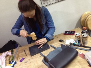 バイクにつけるバッグを製作中