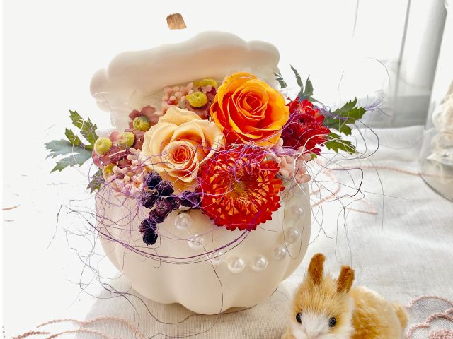 お客様の作品、オレンジ色が素敵です。