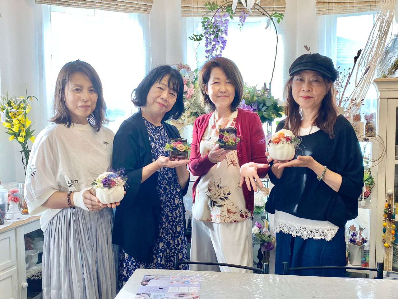 完成で皆様、可愛い作品ににっこりしちゃいますね。