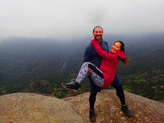 白谷雲水峡の奥にある名スポット「太鼓岩」で記念写真!
