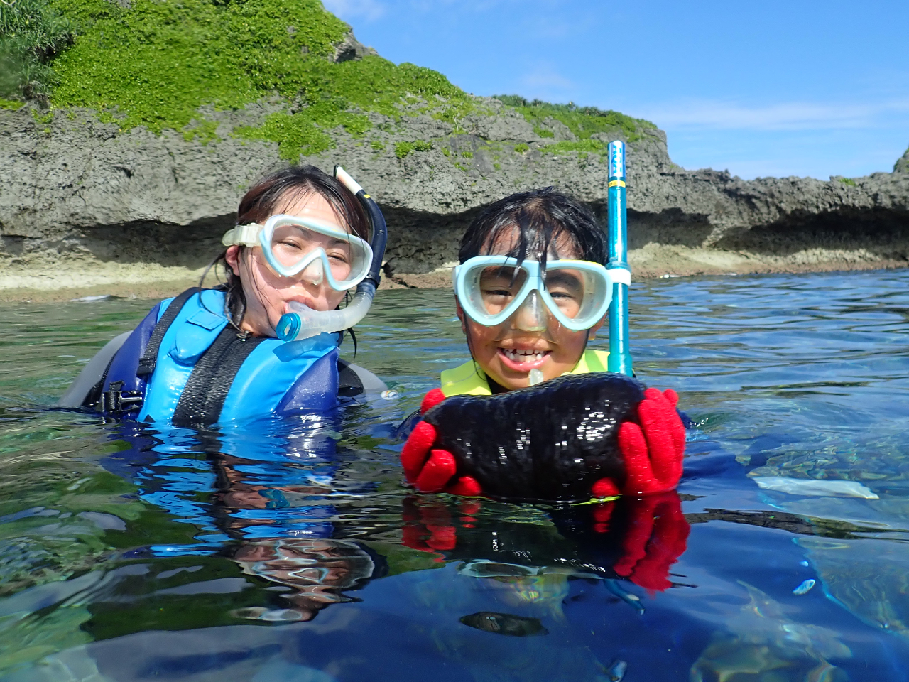 泳げるお子さんはマスク&シュノーケルで楽しもう