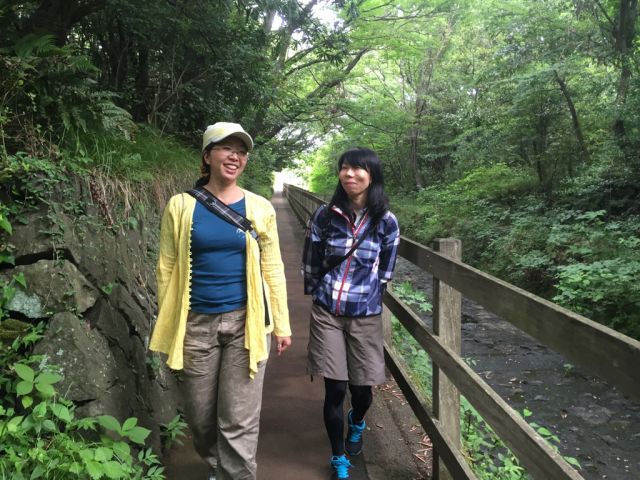 サイクリング終了地点の橋立駐車場から、城ヶ崎海岸へのハイキングコースをスタートする事もできます