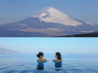 十国峠レストハウスからは富士山、オーシャンスパ fuua では太平洋、豪快な眺めを満喫!