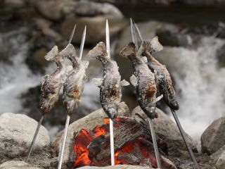 【じゃらん限定】管理釣り場のため通常はBBQのみでの来場はお受けしていませんが、じゃらん限定でBBQのみプランで予約可!下処理を行った岩魚の炭火焼をご賞味あれ♪