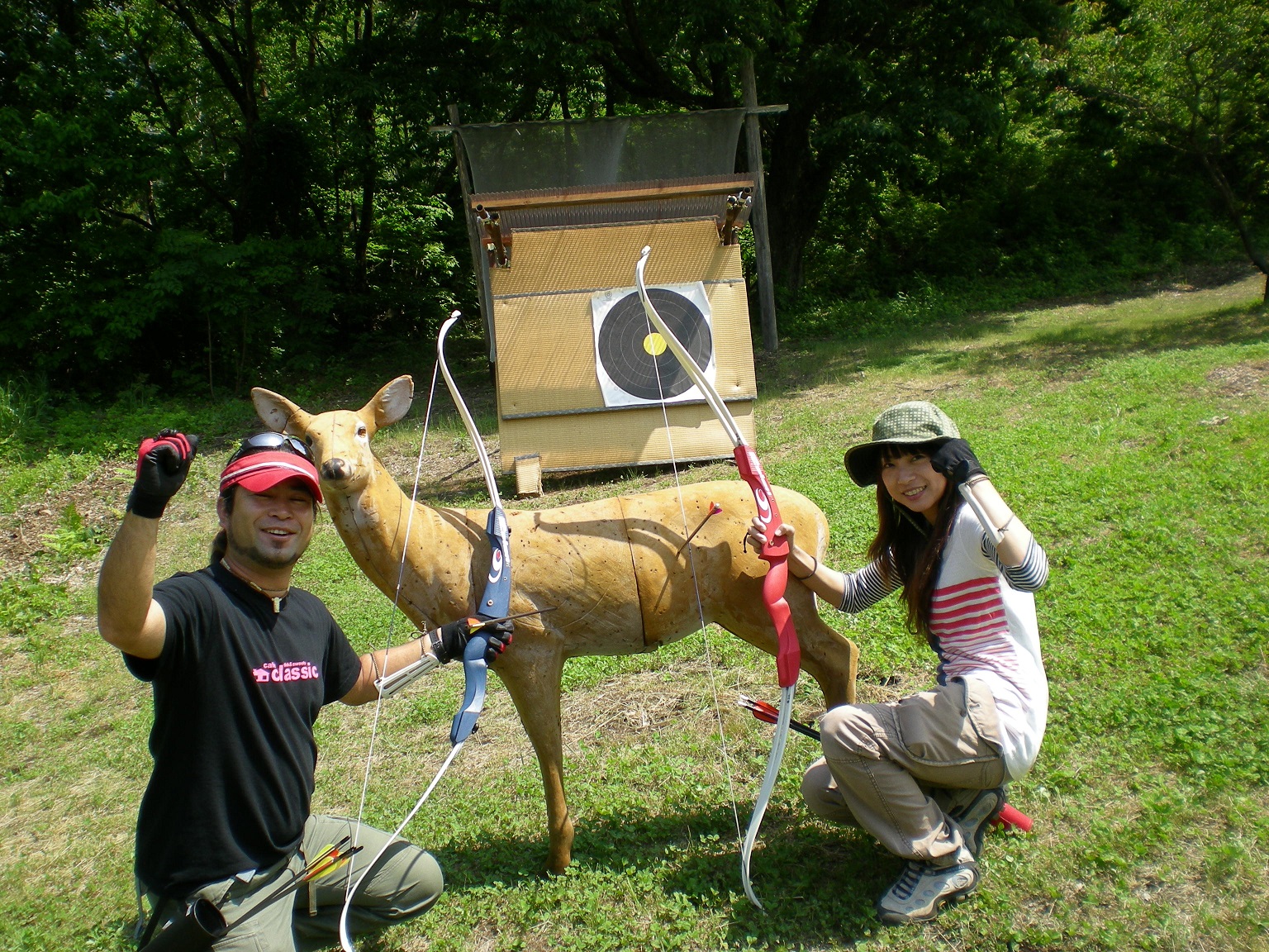 加賀美アーチェリー名物!動物の形をした的を狙ってみよう♪