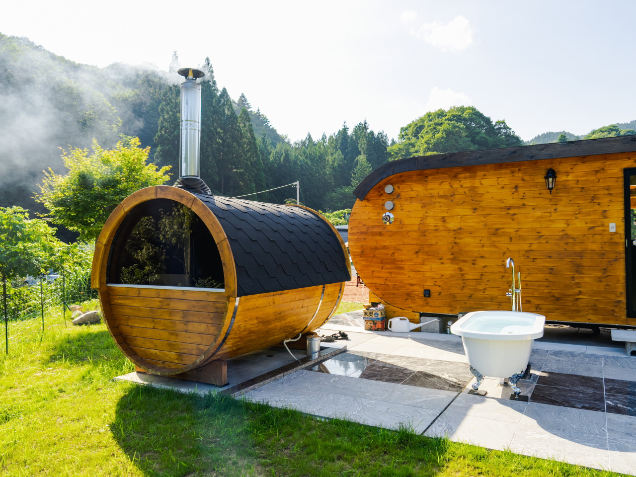 本格バレルサウナが使い放題