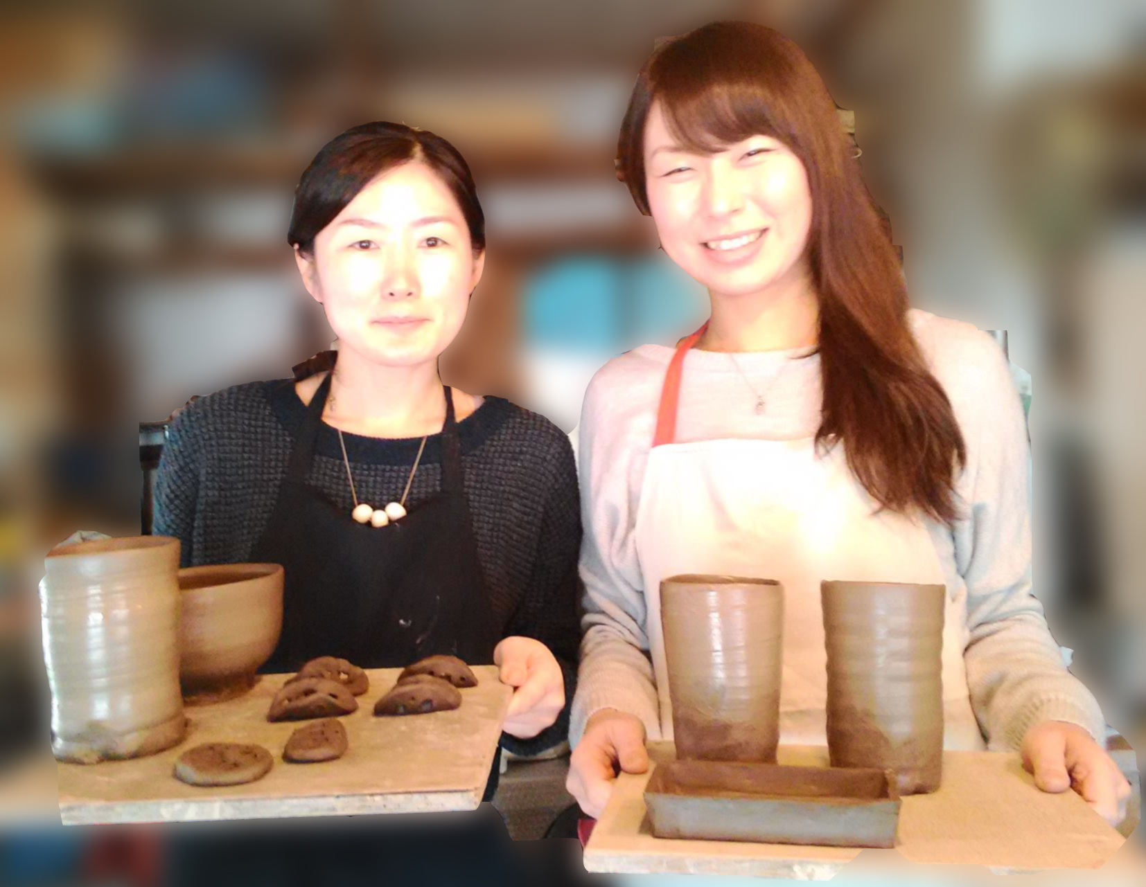 ロクロも手びねりも楽しめました〜