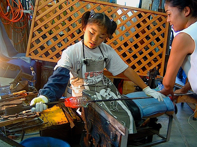 【鴨川・吹きガラス体験】文字入れOK!翌日11:00~お渡し可能!!手ぶらで里山...