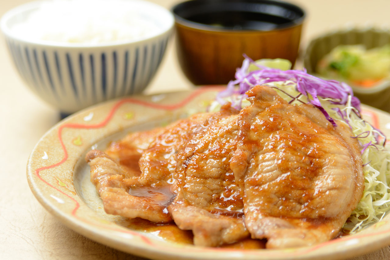 上州麦豚生姜焼き定食