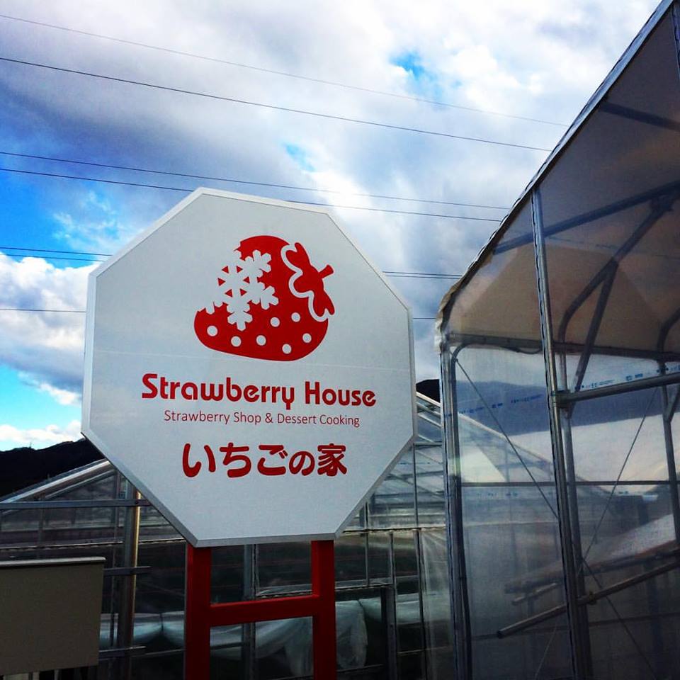 いちごの家の看板です。みんな写真を撮っていかれます。うれし!