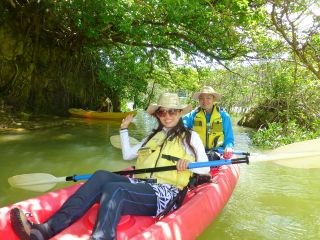 水位が高い時間帯にマングローブエリアの水路・入り江をカヤックで散策します。マングローブの解説・紹介や沖縄の自然や生き物を観察するネイチャーウォッチングツアー