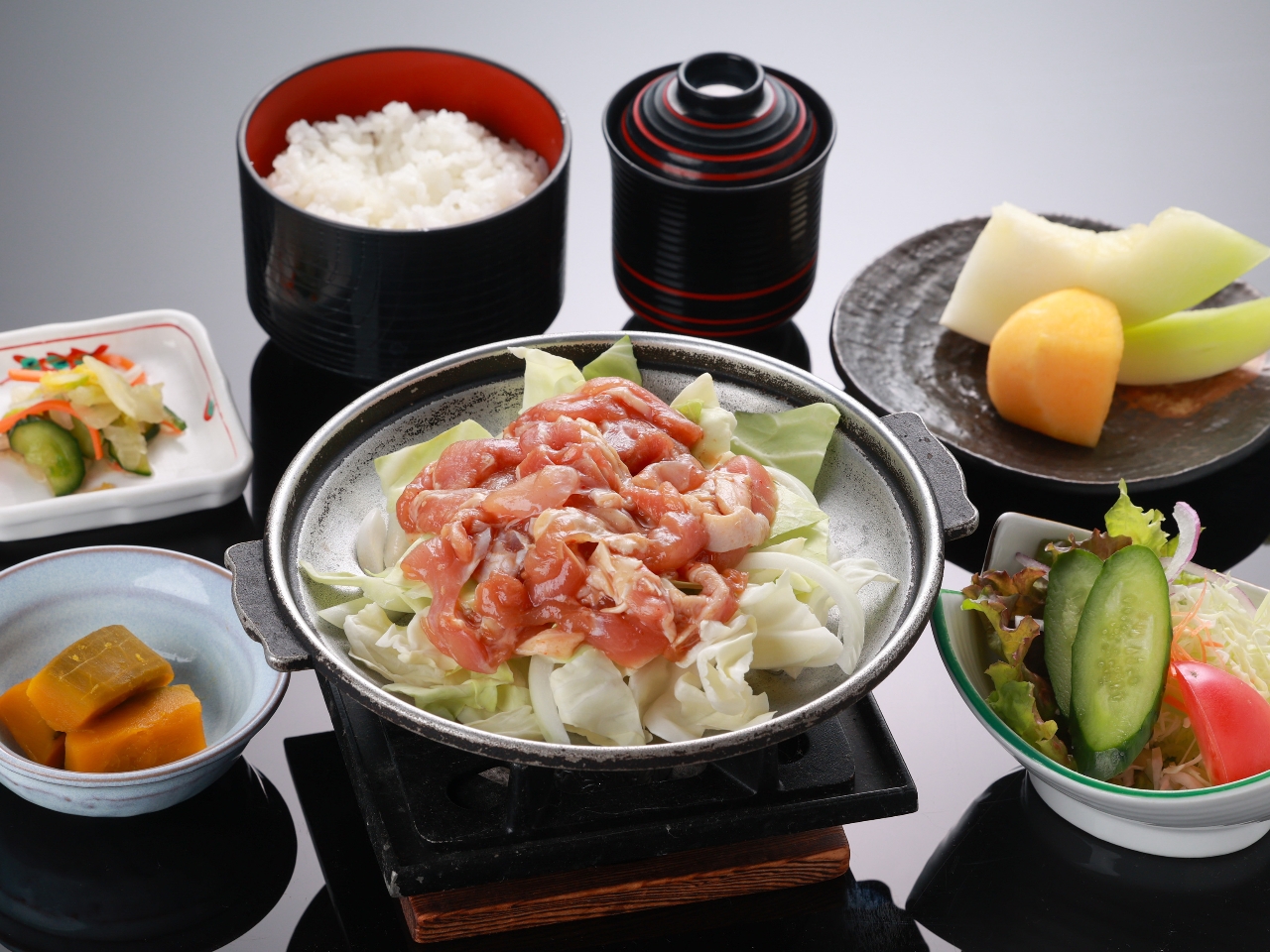 入浴+昼食☆タオル付きで手ぶらOK☆飛騨のソウルフード「鶏(けい)ちゃん定食」付...