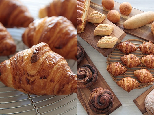 表面はサクサク。中はしっとり。甘みのある薫り高いクロワッサンが大人気。本場フランスからのお客様にも認められ「絶賛」していただいたクロワッサン。