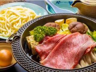 すき焼き鍋で幡豆和牛を堪能♪