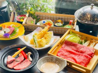 黒毛和牛陶板焼き&松永牛しゃぶしゃぶ会席