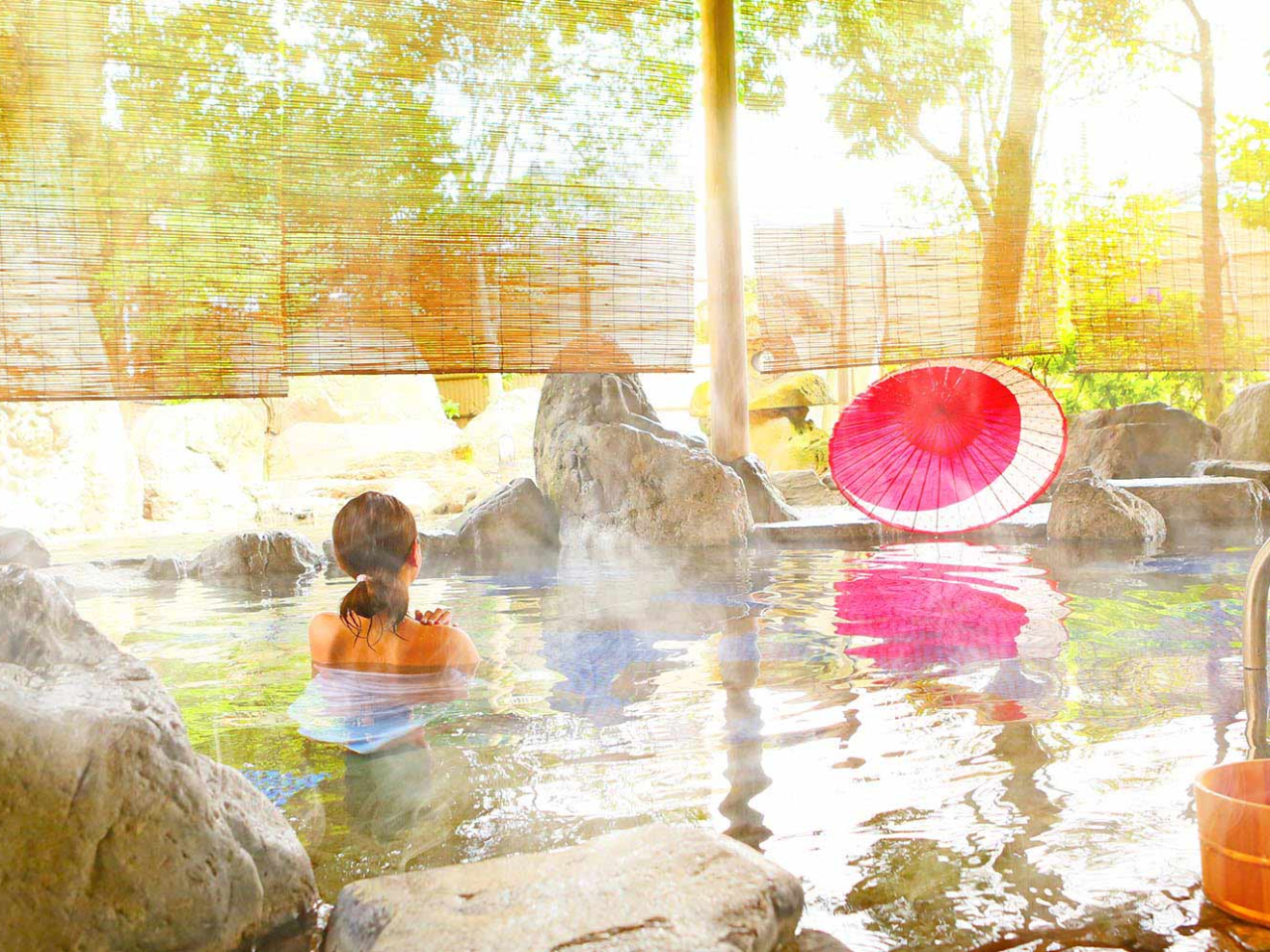 【あわら温泉×日帰り入浴×夕食バイキング】2種類の趣きのある露天風呂で味わうあわ...