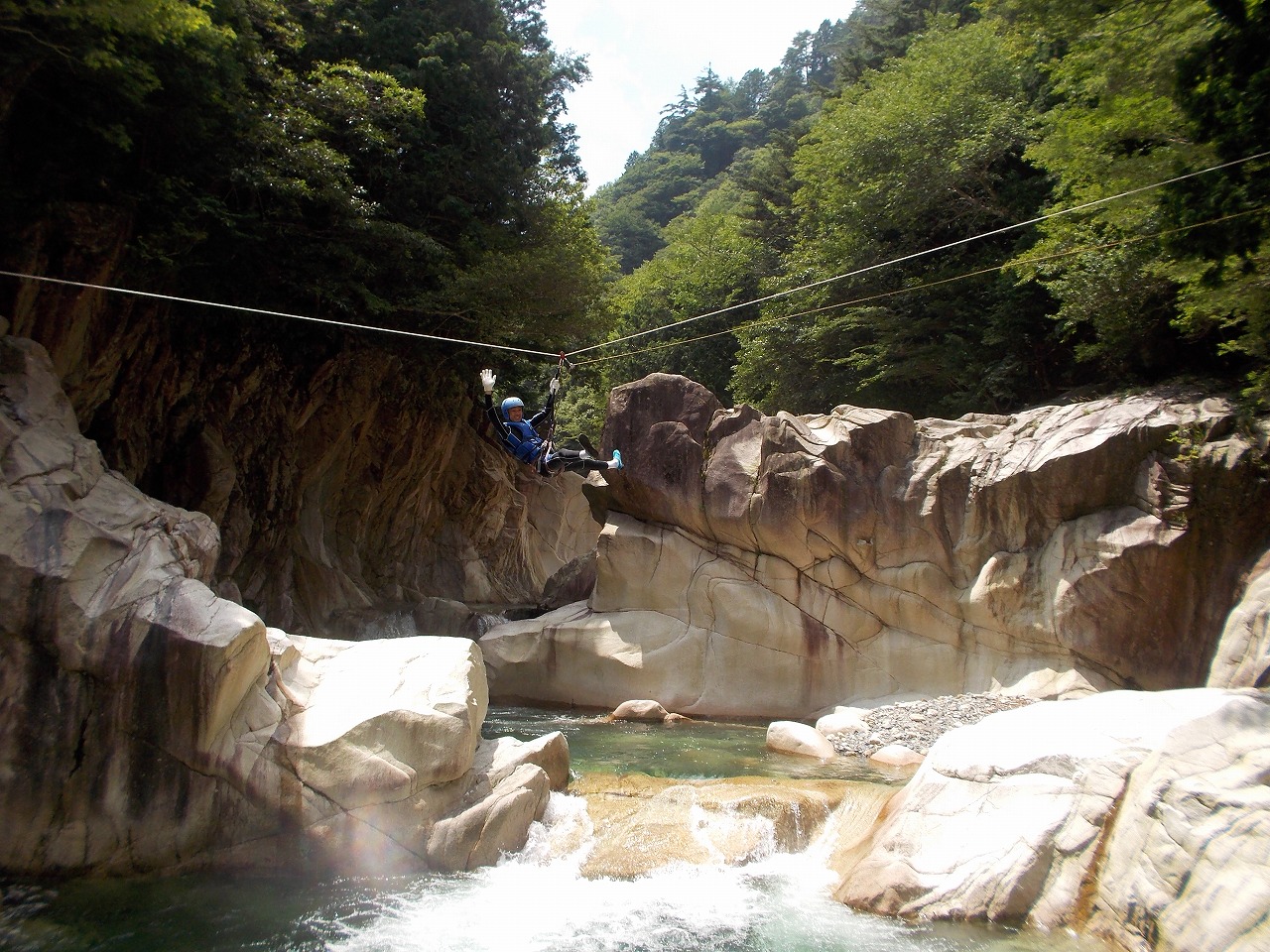 通常キャニオニングでは味わえない爽快感!