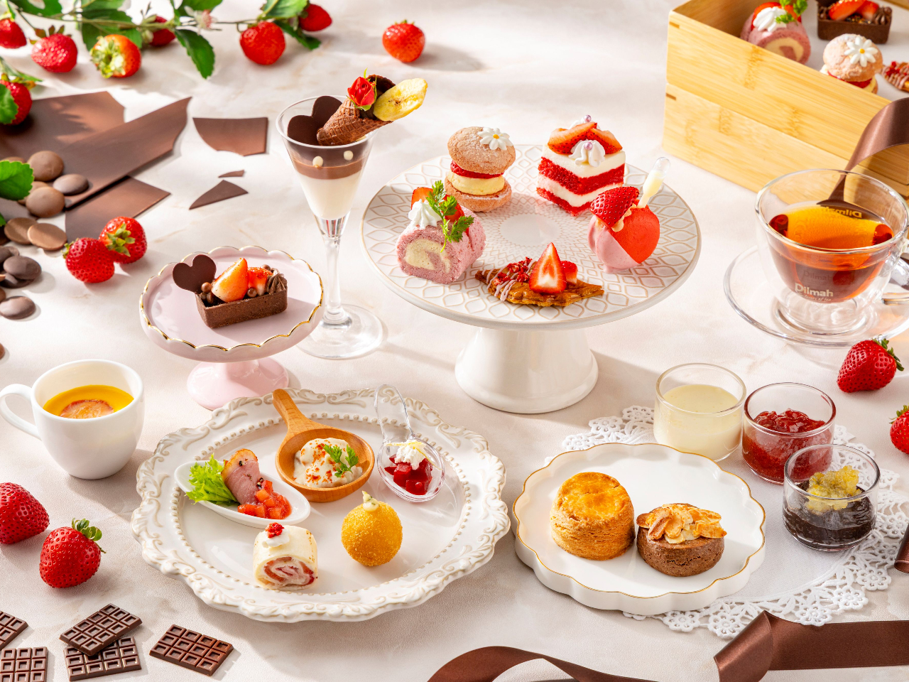 �Î_���ς��{��䕂ƐS�Ƃ낯��Z���ȃ`���R���[�g���o��uStrawberry x Chocolate Afternoon Tea�v