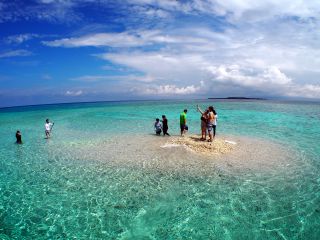 訪れるたびに形が変わるバラス島。今日はどんな形かなぁ?